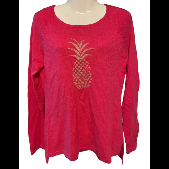 Tommy Bahama Serena Sweater Pineapple Wool Cashmere - Picture 2 of 8